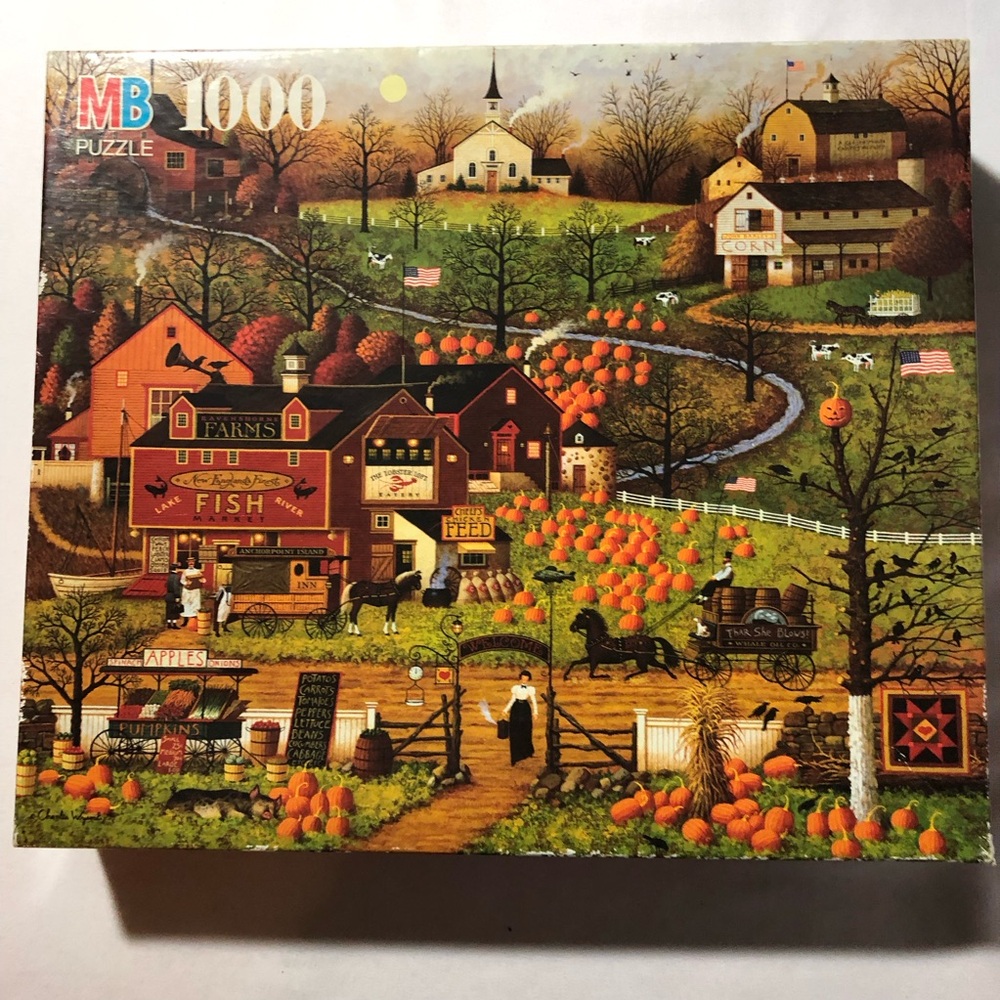 Sealed 1995 charles Wysocki black birds roost at mill creek 1000 piece puzzle